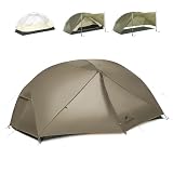 Naturehike 2025 Mongar Pro/Base Camping Tent, 1-3 Person Ultralight Backpacking Tent, 20D Nylon 3 Season Waterproof Mongar 2 Person Hiking Tent for Backpacker, Trip, Solo Camping