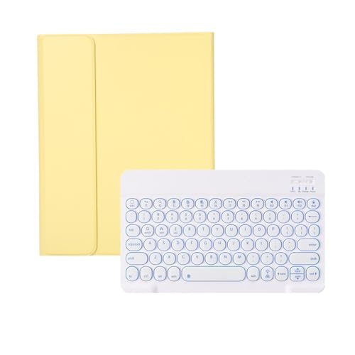 Funda con teclado para iPad Pro 13 2024 YSJX retroiluminado amarillo
