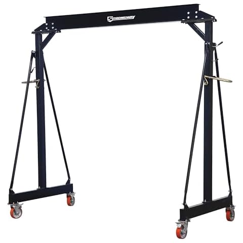 Strongway Adjustable Gantry Crane, 2000-Lb. Capacity, 7.87–11.9ft. Lift Cover