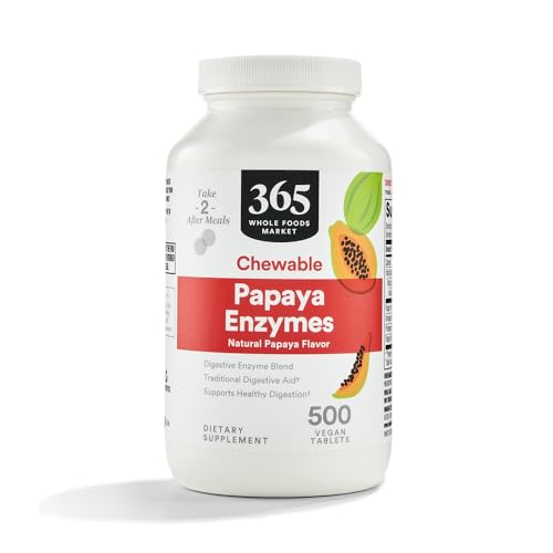 365 by Whole Foods Market Papaya Enzymes 500 Chews