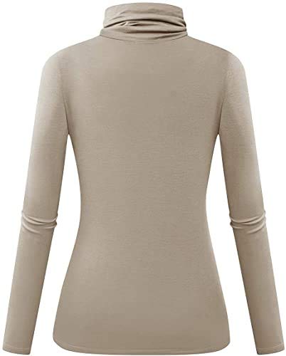 Image of Herou Womens Long Sleeve Turtleneck Slim Fitted Lightweight Casual Active Layer Tops Shirts