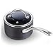Cooks Standard 2-Quart Hard Anodized Nonstick Saucepan with Lid, Black