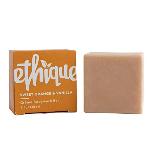 Ethique Sweet Orange & Vanilla Crème Bodywash bar - Body Wash for Sensitive Skin - Plastic-Free, Vegan, Cruelty-Free, Eco-Friendly, 3.88 oz (Pack of 1)