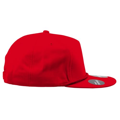 Snapback 5 panneaux DECKY en coton structuré gris à profil haut