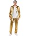 Halfchet Men's Metallic Jacket and Pants Set Jacket Men Straight Leg Trousers Costume for Men Disco Cosplay Party (Gold,XX-Large)