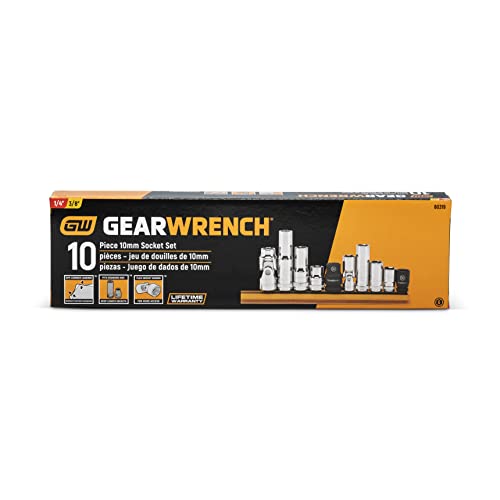 GEARWRENCH Conjunto de soquetes de tamanho único, 10 mm (1/4