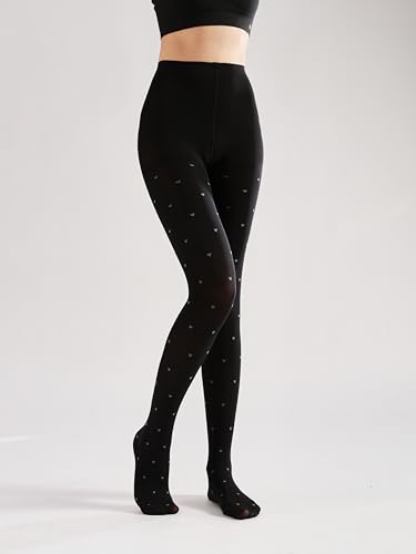Image of Sahabowi Women Sheer Tights, High Waist Pantyhose, Vintage Control Top Stockings(Patterns Colourful), Pantyhose5