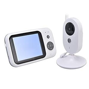 LiebeWH 3.2in Babyfoon Visuele Baby Draadloze Camera Energiebesparende Kamertemperatuur Monitoring Tool 303B 100-240V Home Monitor Camera(EU Plug)