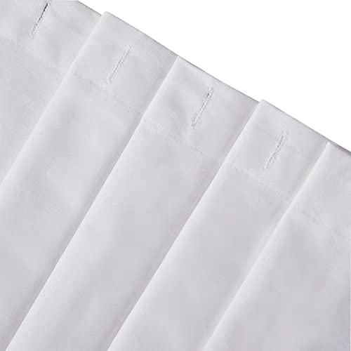 Artisyne Modern White Farmhouse Shower Curtain With Tassels，Simple Grey Stripe In White Cloth Fabric，Luxury 100% Cotton Shower Curtain Bathroom Decor,（Grey,72" W X 72" H） #TOP2