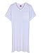 Mucwer Men's Cotton Nightshirt Short Sleeve Pajamas Comfy Soft Breathable Sleep Shirt Nightgown(XL,White)