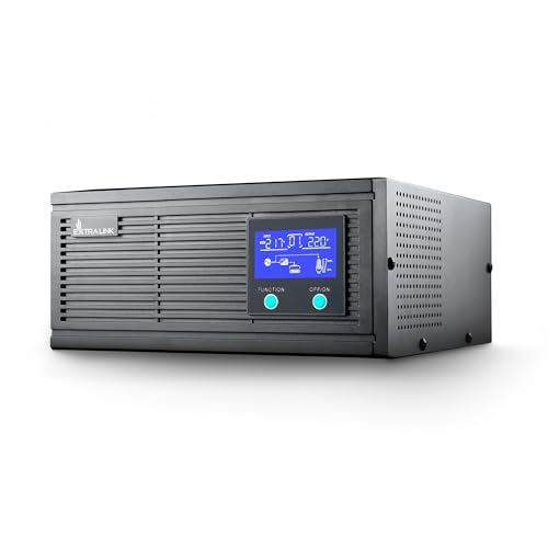 Extralink PIORUN UPS 1200W a onda sinusoidale pura da 12V a 220V | alimentazione di emergenza e inverter con display LCD | gruppo di continuità per riscaldamento, server, dispositivi medici