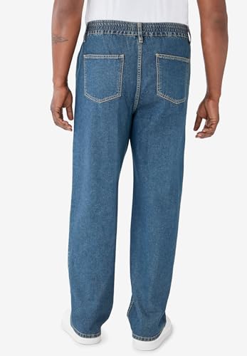 KingSize Men's Big & Tall Loose Fit Comfort Waist Jeans2