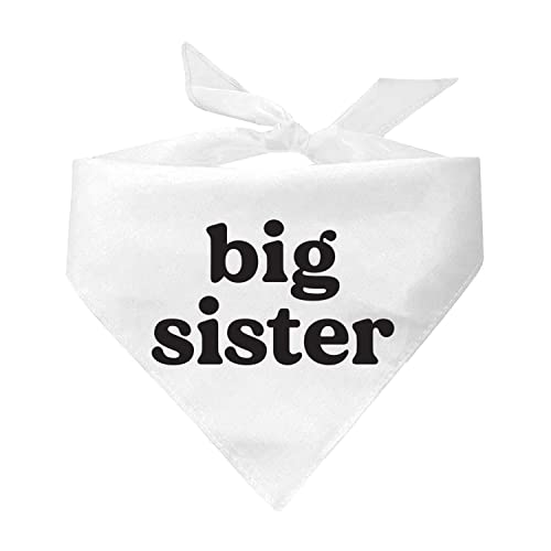 Big Sister Dog Bandana (888 White, X-Small)