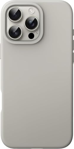 Image of AIBEX Premium Liquid Silicone Back Cover Case Compatible for iPhone 16 Pro | Shockproof, Drop and Camera Protection | Slim Phone Case, Anti-Scratch Soft Microfiber Lining - Grey