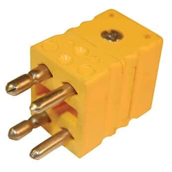 Conector de termopar dual Digi-Sense AO-18527-63 macho tipo K estándar, pack de 5 unidades