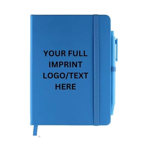 Custom Leatherette Notebooks With Pen-5''x 7'' set of 50 With
