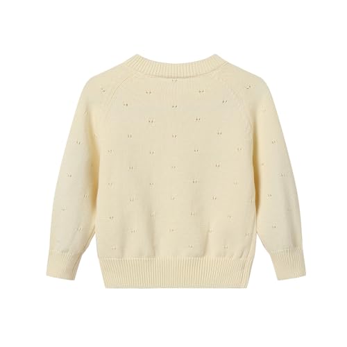 Baby Girls Soft Knit Cardigan 3D Floral Cotton Sweater for 12M-5T4