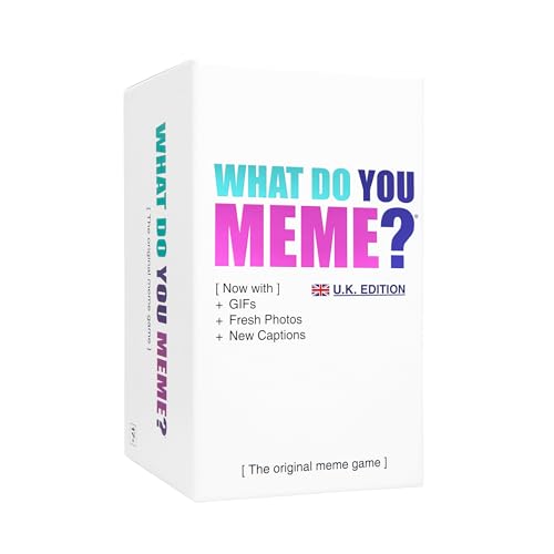 WHAT DO YOU MEME? Core Game (New UK Edition) Now Including GIFs by Relatable The Essential Adult Party Game for Meme Lovers Now with Refreshed Content Great for Adult Games for Game Night 17+