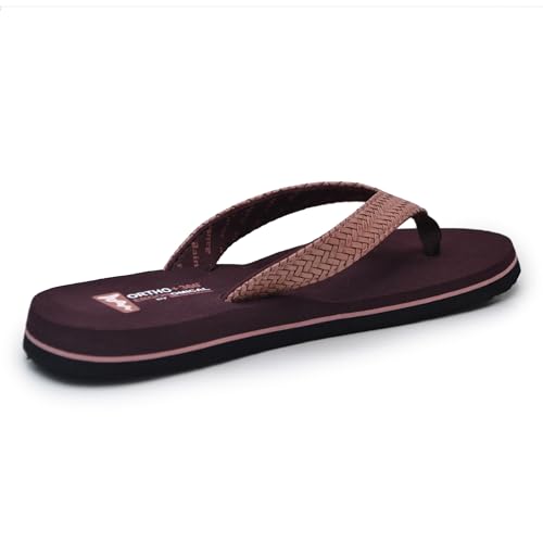 Image of Aaina Women's Brown /Peach Eva Flat Ortho+360
