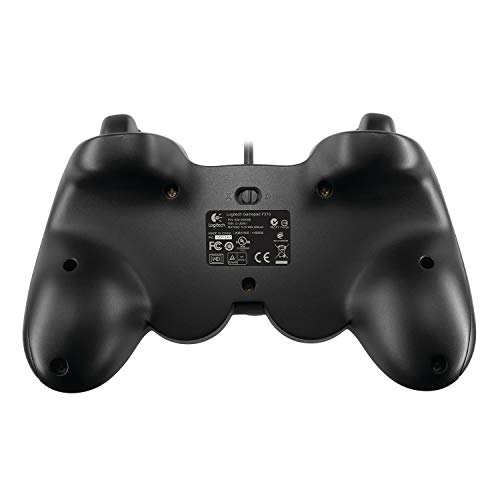 Logitech F310 kabelgebundenes Gamepad, Controller mit Konsolenartigem Layout, 4 Tasten D-Pad, XInput/DirectInput, Komfortable Griffflächen, 1,8 m Kabel, PC - Blau/Grau