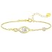 LOUISA SECRET Bracciale Donna Moissanite,Simbolo Cuore Infinito con Brillantini,Gioielli da Lei Placcato in Oro 18K,Regalo per San Valentino,Compleanno,Festa della Mamma