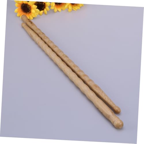 Baquetas de bambú Abaodam, diseño ergonómico, alta resistencia, para batería, 2 unidades, color caqui miniatura 5