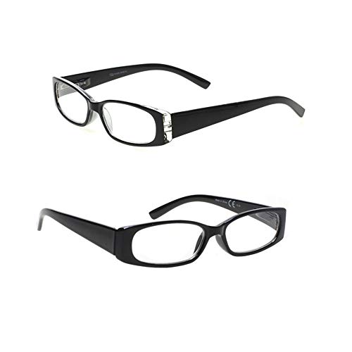 5 Pack Spring Hinge Reading Glasses Rectangular Fashion Quality Readers for Men and Women (5 Pack Mix, 2.5)
