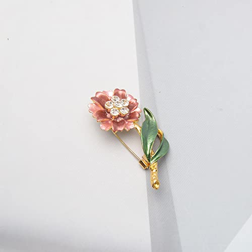 Red Flower Enamel Brooch - Small Cute Plant Brooch For Women Girls #TOP1