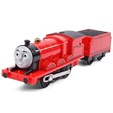 LATUROP Th-omas and Friends Train Plastic Electric Master Battery Powered Toy Set Kids Boys Girls (James Train Set)
