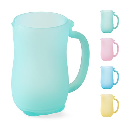 Image of WEYOVGO Baby Bath Rinse Cup - Food Grade Silicone Shampoo & Body Washing Rinser Cup For Kids with Easy Grip Handle to Rinse Baby Shampoo and Soap - Baby Essentials (Green)
