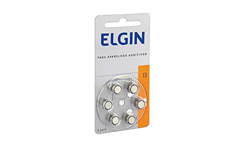 Bateria Zinco AR 13/ PR48 1.4V para aparelhos auditivos blister com 6, Elgin, Baterias