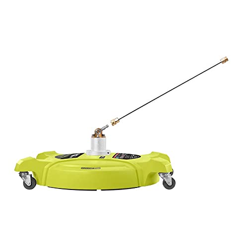 RYOBI 18 in. 4200 PSI Quick Connect Pressure Washer Surface Cleaner for Gas Pressure Washers with Caster Wheels Green
