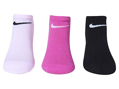 Nike Cushioned Socks Toddler Kid's 3-Pairs Rush Pink Asst Sz: 4-5 Fits 7C-10C2