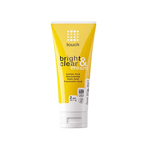 Skin-Lightening-Brightening-Cream-for-Dark-Spots-on-Face-10-Azelaic-Acid-Hyperpigmentation-Treatment-with-Kojic-Acid-Tranexamic-Acid-Niacinamide--Age-Spot-Sun-Spot-and-Melasma-Remover TOUCH Skin Bright Cream for Dark Spots on Face - Azelaic Acid with Kojic Acid, Tranexamic Acid, & Niacinamide â Age Spot, Sun Spot, and Melasma