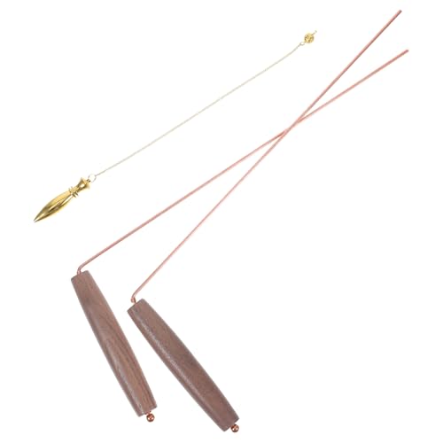 OUNONA Spiritual Divination Tool Portable Dowsing Rod Set Pure Copper Detector Wand for Energy and Distance Measurement