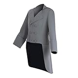 Fortunehouse Men's double breasted tailcoat historical victorian gentlemen jacket (L)
