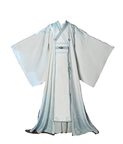 LAN Wangji Cosplay Gran Maestro de cultivo demoníaco Cosplay Disfraz LAN Wangji Adulto Ver. Traje Mo Dao Zu Shi (XL,Costume Full Sets)