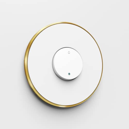 Image of ANCHOR By Panasonic Obel Bell Switch|6A 2 Module Door Bell Push Switch With Indicator|(Saturn Misty Gold, 8426), 2 Way