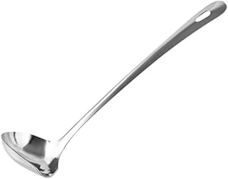 Fackelmann Łyżka do sosów 28 cm Lara, pomocnik kuchenny ze stali nierdzewnej, chochla z praktycznym uchem (kolor: srebrny), ilość: 1 sztuka