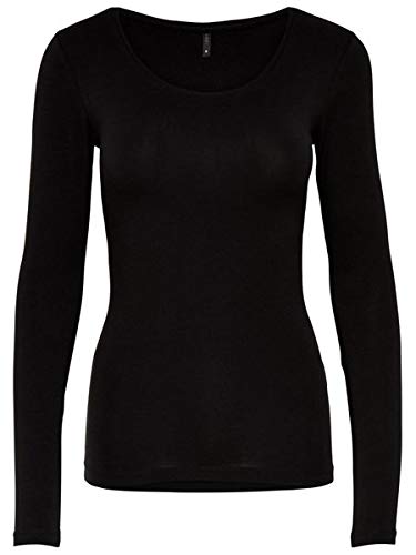 ONLY NOS Damen Langarmshirt Onllive Love New LS O - Neck TOP NOOS 15140196, Einfarbig, Gr. 36 (Herstellergröße: S), Rosa (Baroque Rose)