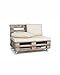 Set di Cuscini per Europallet 2 Pezzi, 1 Cuscino Schienale, 1 Cuscino Seduta per Divano da Giardino Arredo Interno ed Esterno Sezna Pallet (Cuscino seduta 120x80 cm, Panna)