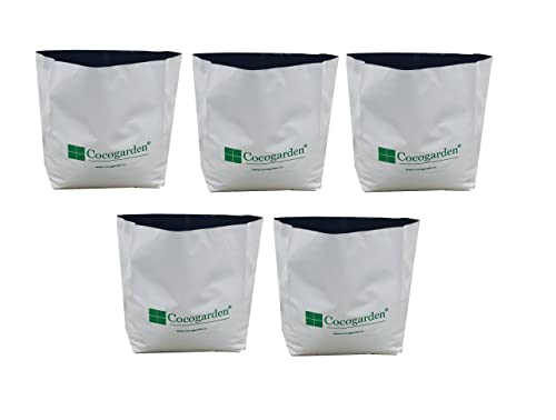 cocogarden UV Treated Poly Grow Bags 24 x 24 x 40 cms (White, Pack of 5) cocogarden UV Treated Poly Grow Bags 24 x 24 x 40 cms (White, Pack of 5)