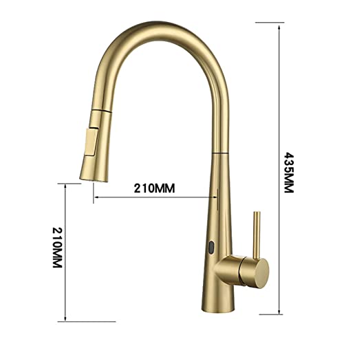 Grifo de cocina de acero inoxidable con sensor y acabado cepillado 4