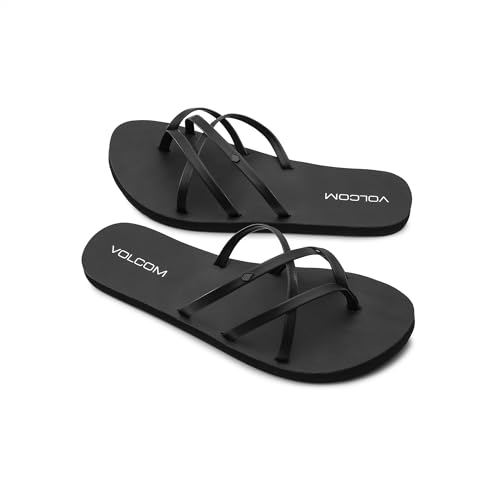 Image of Volcom Women's New School Strappy Flip Flop Flat Slide Sandal