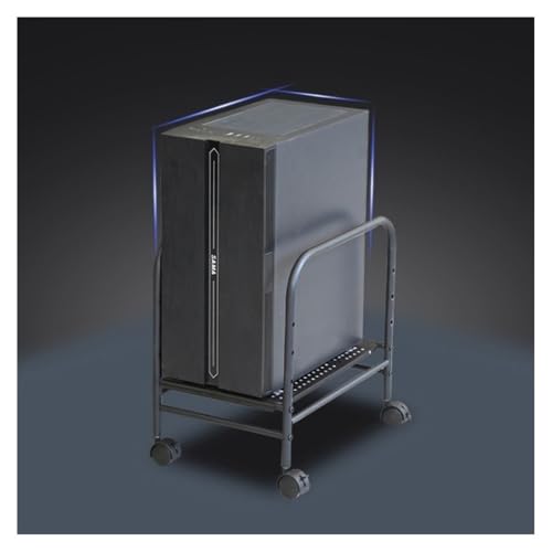 Soporte para Torre de PC, Soporte ajustable para CPU de escritorio, carrito móvil con ruedas bloqueables de 360° para oficina en casa miniatura 3