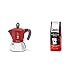 Bialetti New Moka Induction Caffettiera Adatta All'Induzione, 6 Tazze, 280 Milliliters, Alluminio, Rosso & Perfetto Moka Caffe Macinato, Gusto Classico 1 X 250 Gr