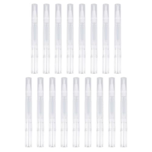 HAMPPLIES 15個 透明ツイスト式ネイルペン 化粧品容器 リップグロス ネイルオイル 香水対応 使いやすい詰め替えチューブ 軽量携帯用