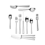 Kate Spade Malmo Satin 20-Piece Flatware Set, 4.75 LB, Metallic