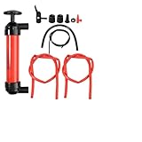 Kit completo a 10 pezzi: con due tubi di aspirazione rossa per estrazione liquida versatile che include una stretta estensione per spazi ristretti più un tubo di inflazione con tre attacchi di ugelli progettati per i materassi a sfere e altri gonfiabili