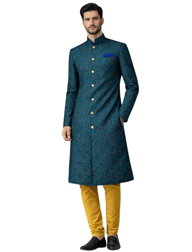 Pyjama Kurta jacquard de luxe Amzira col mandarin vêtement traditionnel haut de gamme XL